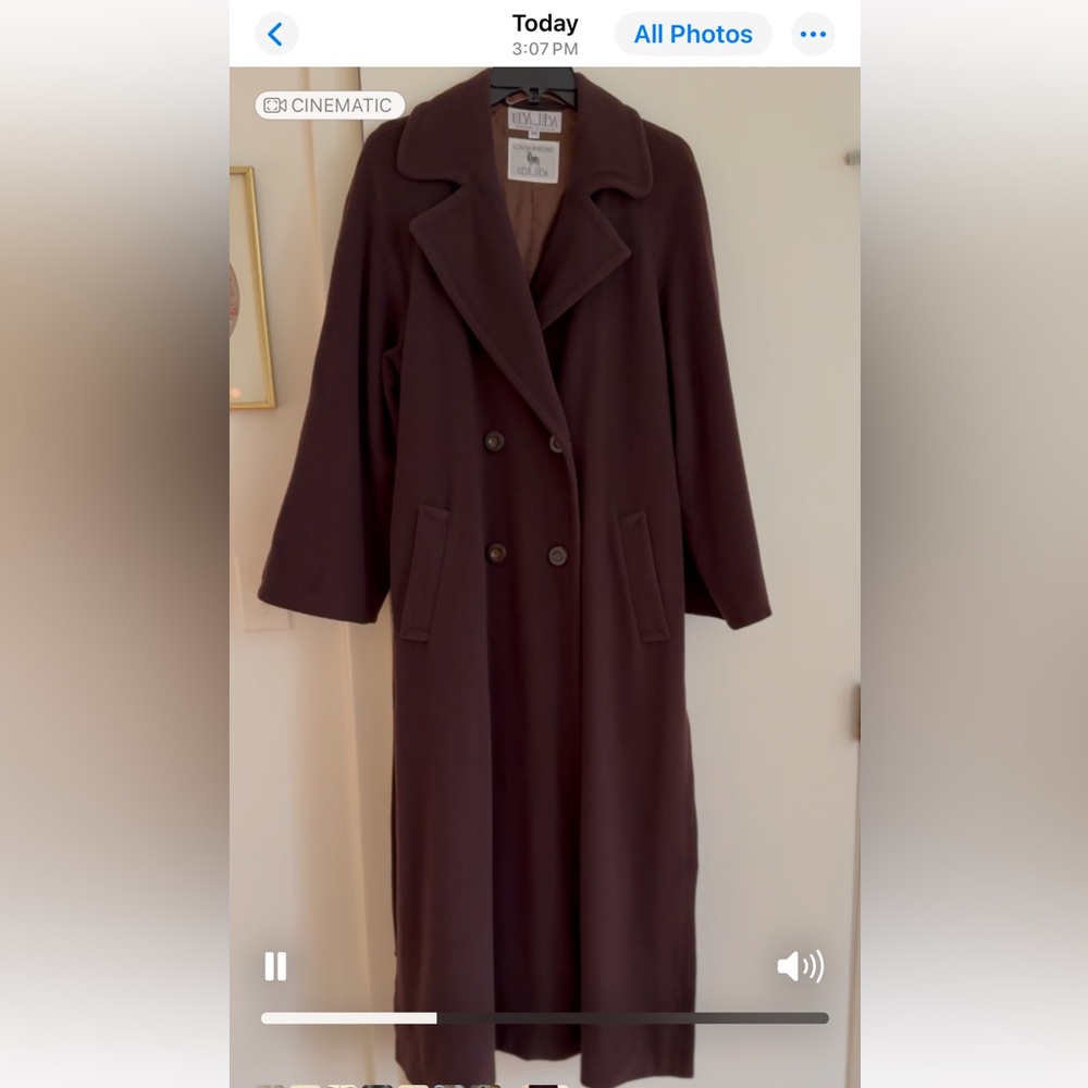 Wool long women’s coat. Size M